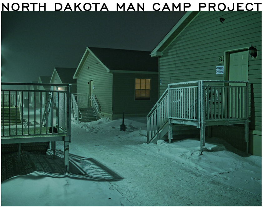North Dakota Man Camp Project. Image of temporary work force housing in the snow.